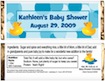 personalized rubber ducky candy bar wrapper